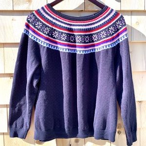 Women’s Talbots Navy crew neck sweater-L/XL